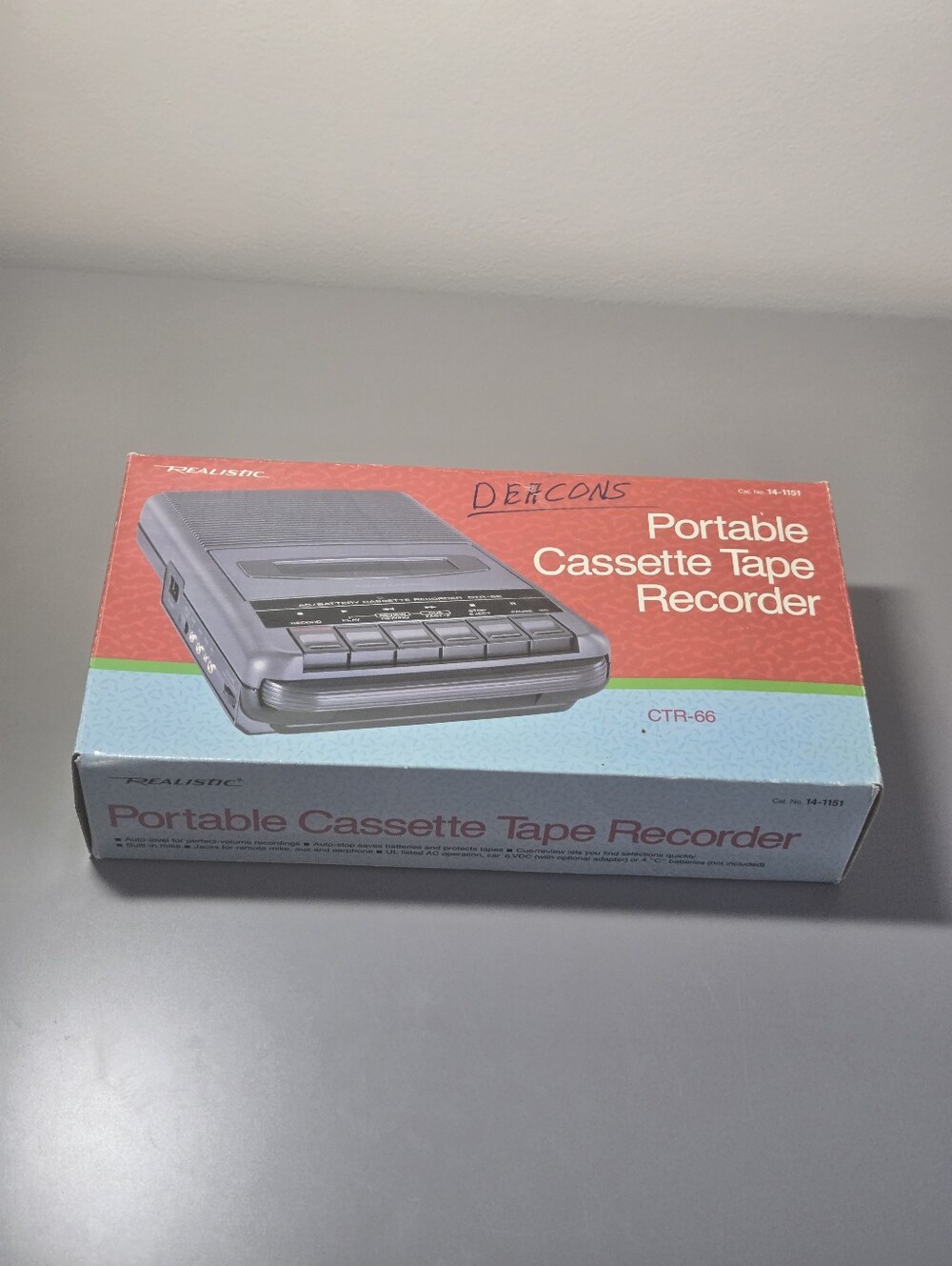 New In Box Realistic Vintage Cassete Tape Recorder Retro Grandpacore Heritage